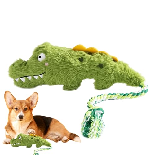 Pruojhw Plüsch Hundespielzeug | Quietschendes Hundeleckerli Spielzeug In Krokodilform Mit Echtdetail Nachbildung - Realistisches und weiches Kauspielzeug für Zahnung und Training, Indoor Outdoor Pruojhw Plüsch Hundespielzeug | Quietschendes Hundeleckerli Spielzeug In Krokodilform Mit Echtdetail Nachbildung - Realistisches und weiches Kauspielzeug für Zahnung und Training, Indoor Outdoor von Pruojhw