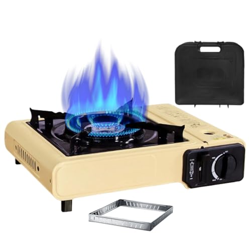 Pruojhw Tragbarer Campingkocher,Tragbarer Gasherd Für Outdoor - Outdoor Kochzubehör Für Garten Picknick Camping Angeln Wandern von Pruojhw