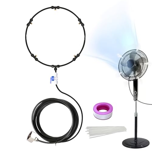 Pruojhw Ventilator-Nebelset - Sprühnebel Kühlung Set Für Lüfter, Tragbare Außenvernebler Zum Besprühen Mit Fächern | Außenventilator-Nebelkühlsystem, Gartenventilatorzubehör Für Heiße Tage Garten Pruojhw Ventilator-Nebelset - Sprühnebel Kühlung Set Für Lüfter, Tragbare Außenvernebler Zum Besprühen Mit Fächern | Außenventilator-Nebelkühlsystem, Gartenventilatorzubehör Für Heiße Tage Garten von Pruojhw