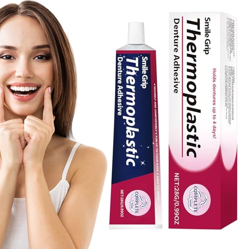 Thermoplastischer Zahnprothesenkleber - 28g Zahnprothesen Haftmittel | Weicher Langzeit Haftstreifen, Zahnkleber Für Die Dritten, Prothesenkleber Lose Ober Und Unter Bequemer Halt Thermoplastischer Zahnprothesenkleber - 28g Zahnprothesen Haftmittel | Weicher Langzeit Haftstreifen, Zahnkleber Für Die Dritten, Prothesenkleber Lose Ober Und Unter Bequemer Halt von Pruojhw