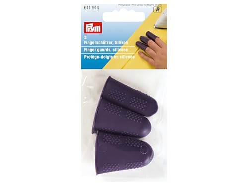 Prym 611914 Fingerschützer Silikon, Plastik, Black, one Size, pflaumenblau, 3 Stück, 3 Prym 611914 Fingerschützer Silikon, Plastik, Black, one Size, pflaumenblau, 3 Stück, 3 von Prym