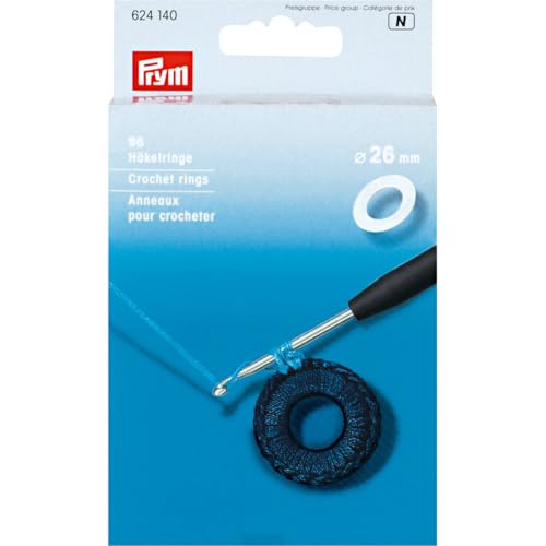 Prym Flach Häkelringe, Kunststoff, Weiß, Einheits Größe, 96 von Prym