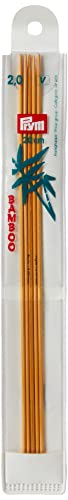 Prym 221210 Strumpfstricknadeln, 20 cm, 2,00 mm Strumpfstricknadel, Bambus, Natur, 2 mm von Prym