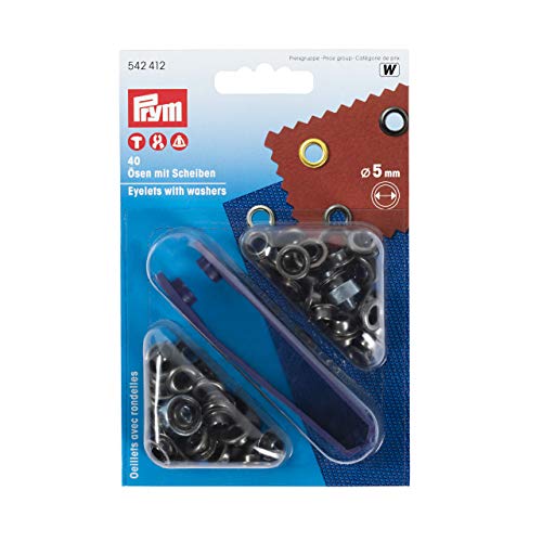 Prym 542412 Ösen und Scheiben Messing 5,0 mm alteisen, metal, 5 mm Prym 542412 Ösen und Scheiben Messing 5,0 mm alteisen, metal, 5 mm von Prym