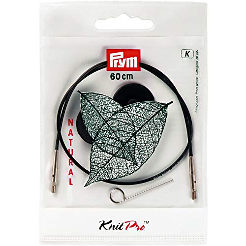 Prym 223984 Seil & Zubehör für Rundstricknadeln NATURAL 120 cm Rundstricknadel, Metall, mehrfarbig von Prym