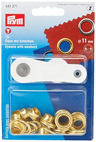 Prym 1 542485 Ösen und Scheiben MS 4,0 mm, Brass, silber, 4 mm Innen Ø, silberfarbig, 500 Stück von Prym