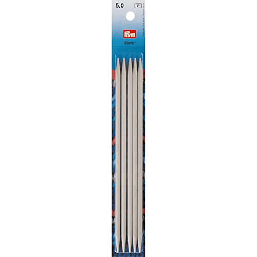 Prym 191494 Strumpfstricknadeln ALU 20 cm 5,00 mm grau von Prym