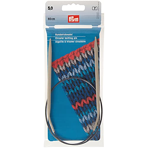 Prym 211292 Rundstricknadeln ALU 60 cm 5,00 mm grau von Prym