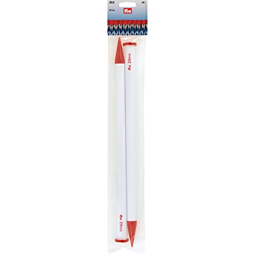 Prym 218235 Jackenstricknadeln KST 40 cm 20,00 mm grau Jackenstricknadel, Kunststoff, 20 mm von Prym