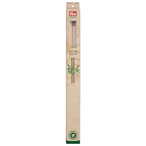 Prym 222114-1 Stricknadeln aus Bambus, 33 cm, 3,50 mm, Holzfarben, 3,5 mm von Prym