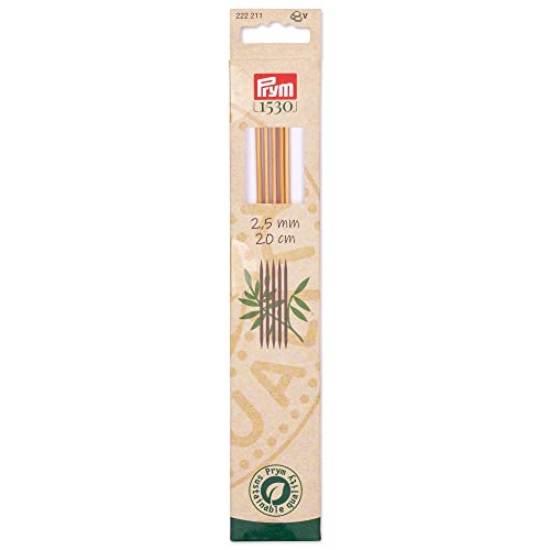 Prym 222211-1 Stricknadeln aus Bambus mit Doppelspitze und Handschuh, 20 cm, Holzfarben, 4,0 mm Prym 222211-1 Stricknadeln aus Bambus mit Doppelspitze und Handschuh, 20 cm, Holzfarben, 4,0 mm von Prym