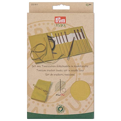 Prym 223811 Tunesische Häkelnadeln Set Natural senf 3,5-8 von Prym