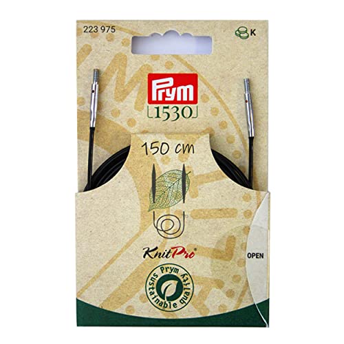 Prym 223985 Seil & Zubehör für Rundstricknadeln NATURAL 150 cm Rundstricknadel, Metall, mehrfarbig von Prym