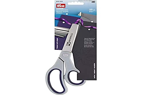 Prym 610553 TITANIUM Universalschere 9 1/2'' 25 cm, Edelstahl, Blau von Prym