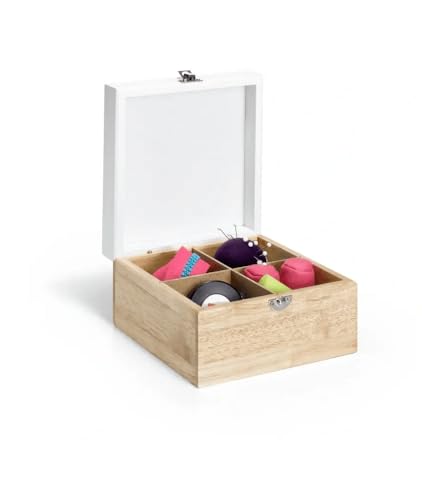 Prym 612587 Sortimentsbox Holz Motiv Nähen, Wood, Multicoloured, Einheitsgröße von Prym