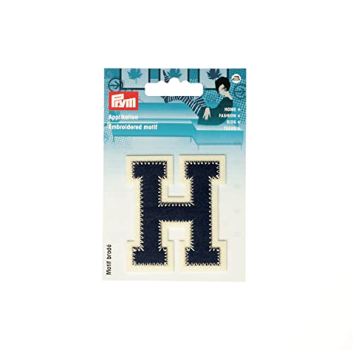 Prym 924507 Applikation Buchstabe H blau/ecru von Prym