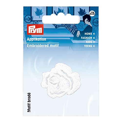 Prym 926714 Appl. Rose klein weiß von Prym