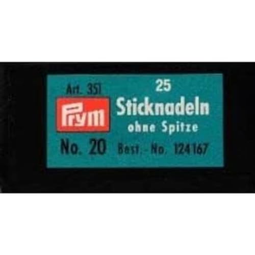 Prym Embroidery Needles, Stahl, Silber, No.20, 43 x 1 mm, 25 Stück von Prym