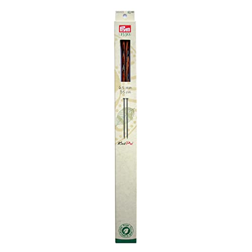 Prym Jackenstricknadeln Natural farbig 35 cm 6,50 mm Jackenstricknadel, Holz, Mehrfarbig, 6,5 mm von Prym