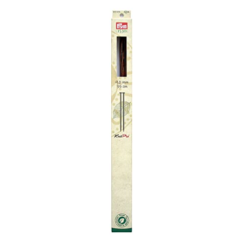 Prym Jackenstricknadeln Natural farbig 35 cm 9,00 mm Jackenstricknadel, Holz, Mehrfarbig, 9 mm von Prym