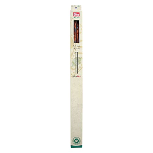 Prym Jackenstricknadeln Natural farbig 40 cm 8,00 mm Jackenstricknadel, Holz, Mehrfarbig, 8 mm von Prym