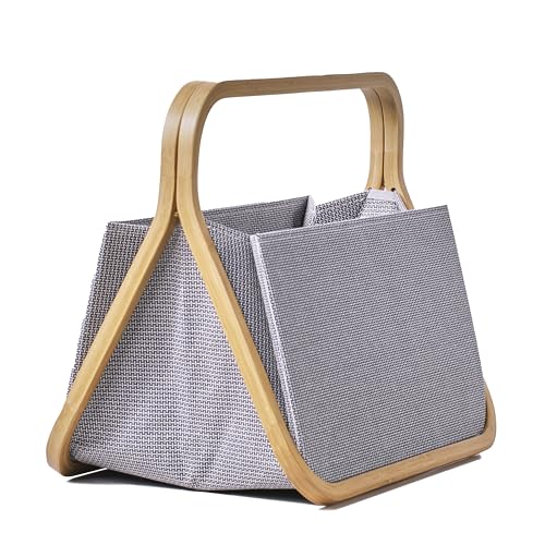 Prym - Prym Segeltuch und Bambus (45x27x37cm) Anthrazit Farbe Design Falten und Korb speichern - 1 Stück von Prym