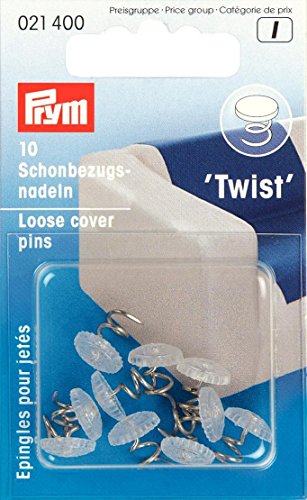 Prym Schonbezugsnadeln, Twist, 10 Stück, Messing, transparent, 12x11mm von Prym