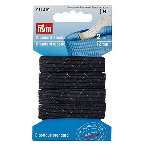 Prym Standard-Elastic 12 mm schwarz, Polyester Prym Standard-Elastic 12 mm schwarz, Polyester von Prym