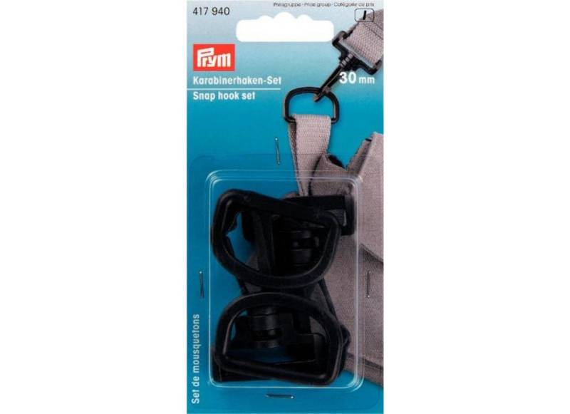 Prym Stricknadeln Karabinerhaken 30 mm schwarz 2 Paar von Prym