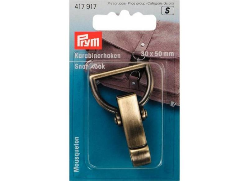 Prym Stricknadeln Karabinerhaken 30x50 mm altmessing gebürstet 1 St von Prym