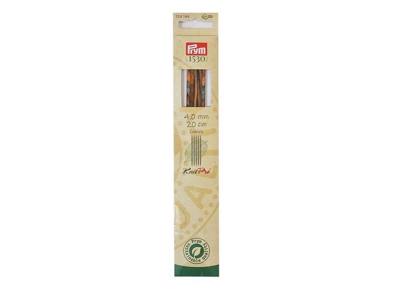 Prym Stricknadeln Strumpfstricknadeln CUBICS NATURAL 4,00 mm 20 cm 5 St von Prym