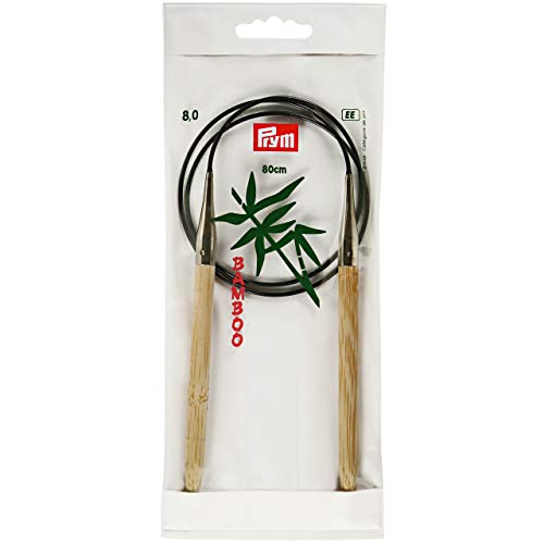 Prym 221512 Rundstricknadeln, 80 cm, 8,00 mm Rundstricknadel, Bambus, Natur, 8 mm Prym 221512 Rundstricknadeln, 80 cm, 8,00 mm Rundstricknadel, Bambus, Natur, 8 mm von Prym