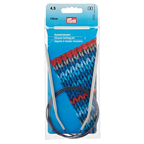 Prym 211281 Rundstricknadeln ALU 100 cm 4,50 mm grau von Prym