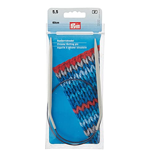 Prym 211362 Rundstricknadeln ALU 60 cm 5,50 mm grau von Prym