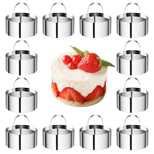 Pryzmax 12 Stück Tortenring Dessertringe, Backring Servierringe, Backringe Kuchenring, Tortenringe Servierring, Anrichteringe Speiseringe, Speisering, Runder Mousse-Ring Formen, Kuchenringe Kuchenform Pryzmax 12 Stück Tortenring Dessertringe, Backring Servierringe, Backringe Kuchenring, Tortenringe Servierring, Anrichteringe Speiseringe, Speisering, Runder Mousse-Ring Formen, Kuchenringe Kuchenform von Pryzmax