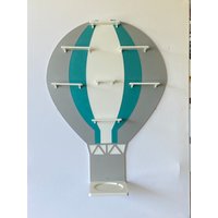 Heißluftballon Grau/Türkis/Weiß Als Tonieregal Toniebox Tonies Musikbox Regal von PsGreen22