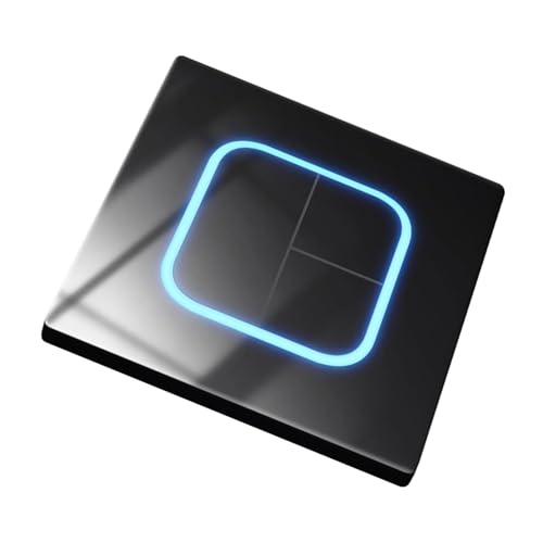 1/2/3/4 Gang Wandknopf Lichtschalter LED Anzeigen Zurücksetzen Punkten Stromersatz Wandleuchte Temperierte Glasschalter LED Schalter von Psdndeww