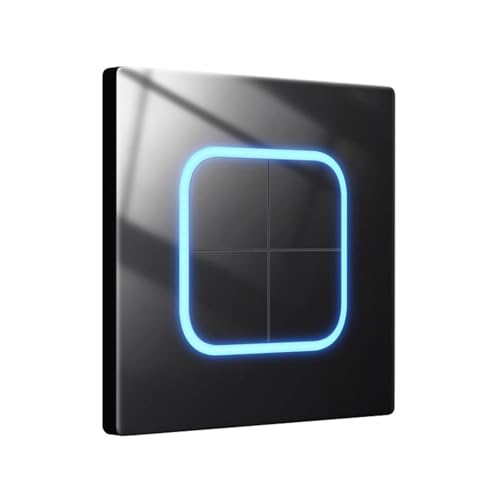 1/2/3/4 Gang Wandknopf Lichtschalter LED Anzeigen Zurücksetzen Punkten Stromersatz Wandleuchte Temperierte Glasschalter LED Schalter von Psdndeww