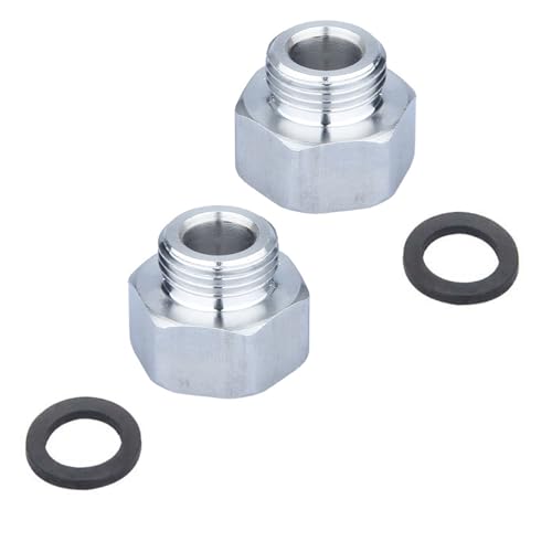 2 Stück Rohrleitungen Aus Edelstahl Anpassen Adapter G1/2 Bis G3/8 Durchlaufsichere Kompressionsstecker Für Waschmittelversorgungsleitungen Sanitäranschlüsse von Psdndeww