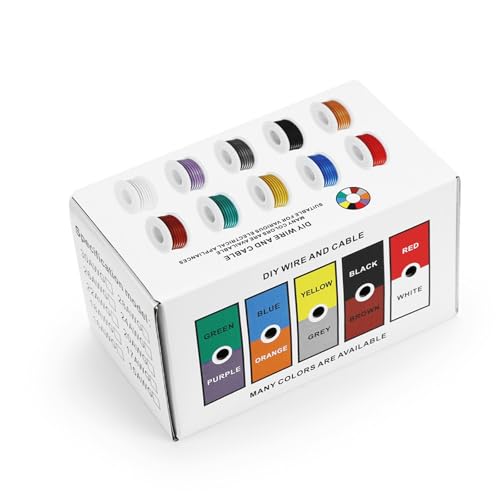 Psdndeww 20/22AWG Elektrische Kupferkabel Kabel Wärmefest Flexibler Silikondraht 5 Farbstrangierte Elektrische Dauerhafte Flexible Silikon Psdndeww 20/22AWG Elektrische Kupferkabel Kabel Wärmefest Flexibler Silikondraht 5 Farbstrangierte Elektrische Dauerhafte Flexible Silikon von Psdndeww