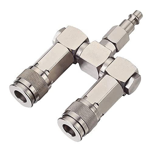 3-in-1-Schnellverbindungs Swivel-360-Grad Stecker Air Kompressor Zubehör Anpassungen 2-Wege Schlauch Splitter Männliche/weibliche Komprimiert von Psdndeww