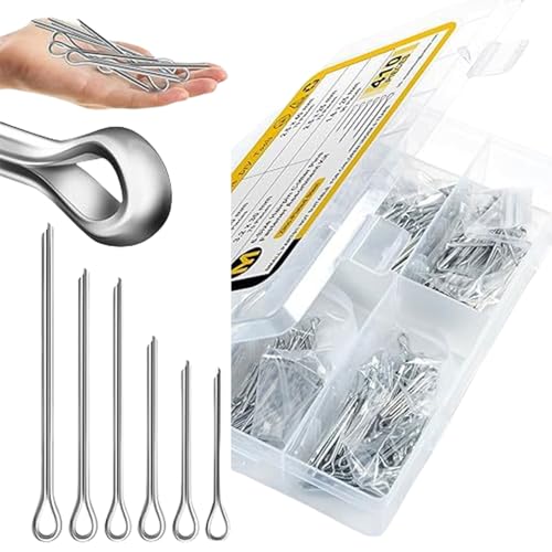 410pcs Heavy Duty Metal Cotter Pin Bügeleisen Sicheretküste Fest Für Mäher Traktoren Motorradboote Fahrzeug Für Probleme Mit Dem Stiftspiegelsystem von Psdndeww