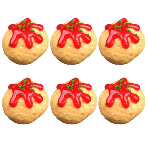 6 Stück realistische Alpine Essensmodell für die Küche, rundes Modell aus künstlichem Fleisch von Psdndeww