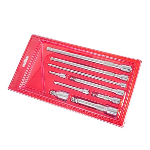 9-teiliges Mehrzweck-Drehkopf-Steckschlüssel-Adapter-Set, federbelastete Arretierung, Kugel-Stecknuss, Verlängerungsstange, Mechaniker-Werkzeug-Set, Verlängerung von Psdndeww