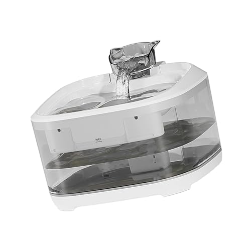 Automatischer Katzen Wasserspender 5L Selbstreinigender Wasserbrunnen Filtration Leise Fließsysteme für Haustier Katzen Trinkbrunnen von Psdndeww