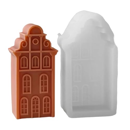 Chimney House Siliconform 3D Haus Kerzenformen Ornament Formen Plasters Formen Gussformen Epoxidharzformen von Psdndeww