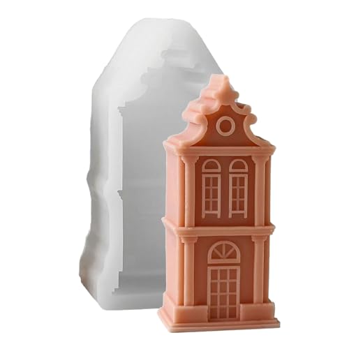 Chimney House Siliconform 3D Haus Kerzenformen Ornament Formen Plasters Formen Gussformen Epoxidharzformen von Psdndeww