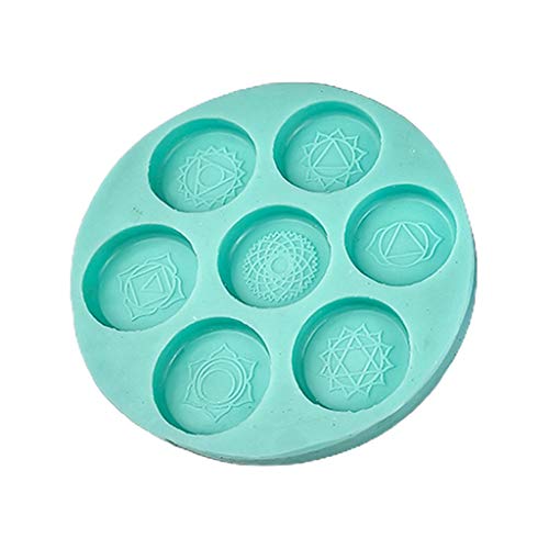 Epoxidharzform Sieben Chakren Hemisphäre Runde Silikonform Handwerk Schmuckherstellung Werkzeuge Harzform Keychain von Psdndeww
