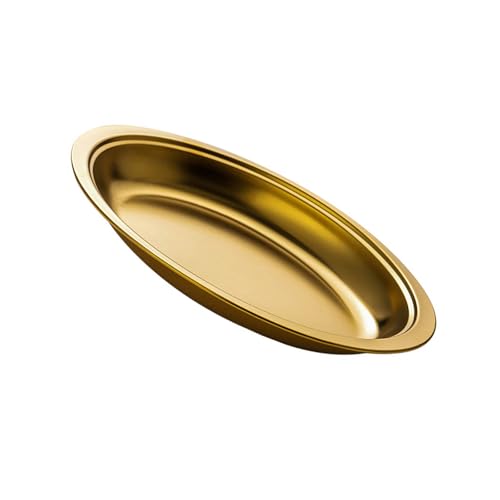Fischtablett aus Edelstahl, ovale Form, multifunktional, für Zuhause, Restaurant, Silber/Gold Fischtablett aus Edelstahl, ovale Form, multifunktional, für Zuhause, Restaurant, Silber/Gold von Psdndeww