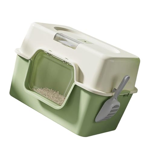 Geschlossene Katzentoilette für Katzen, glatte Oberflächen, groß, leicht zu reinigen, mehrfarbig, Geruchskontrolle, abgedeckte Wanne von Psdndeww